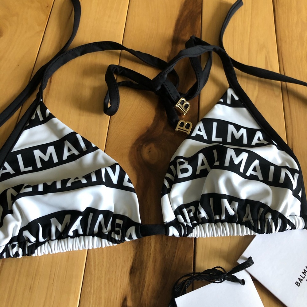 Balmain all-over print bikini